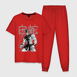 Пижама хлопковая мужская Whitesnake - stand of Enrico Pucci - Jojo - part 6, цвет: красный