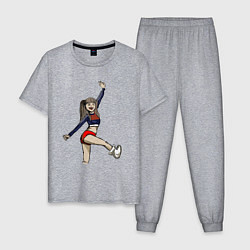 Пижама хлопковая мужская Соло Лиссы, цвет: меланж