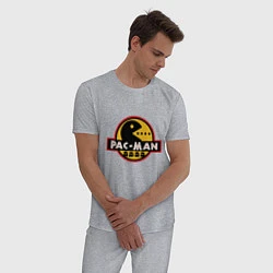 Пижама хлопковая мужская Pac-man game, цвет: меланж — фото 2