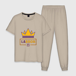 Пижама хлопковая мужская Labron 23, цвет: миндальный