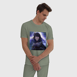 Пижама хлопковая мужская Raiden love, цвет: авокадо — фото 2