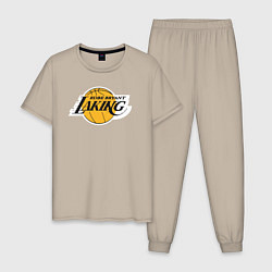 Пижама хлопковая мужская Kobe Bryant laking, цвет: миндальный