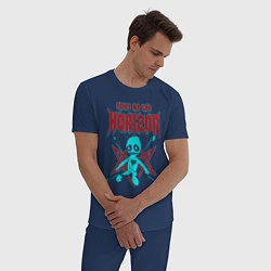 Пижама хлопковая мужская BMTH rock, цвет: тёмно-синий — фото 2