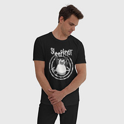 Пижама хлопковая мужская Sleepknot, цвет: черный — фото 2