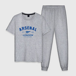 Пижама хлопковая мужская Arsenal london the gunners, цвет: меланж