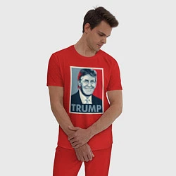 Пижама хлопковая мужская Trump, цвет: красный — фото 2