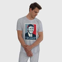 Пижама хлопковая мужская Trump, цвет: меланж — фото 2