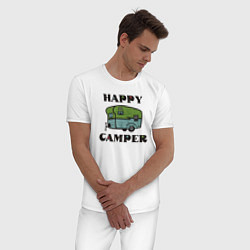 Пижама хлопковая мужская Camper, цвет: белый — фото 2