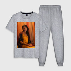 Пижама хлопковая мужская Шершни Симона Кэссел, цвет: меланж