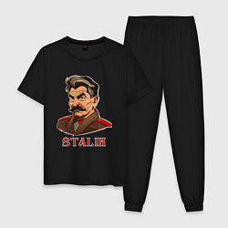 Пижама хлопковая мужская Joseph Vissarionovich Stalin, цвет: черный