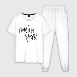 Пижама хлопковая мужская Memento mori Pharaoh, цвет: белый
