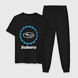 Пижама хлопковая мужская Subaru в стиле Top Gear, цвет: черный