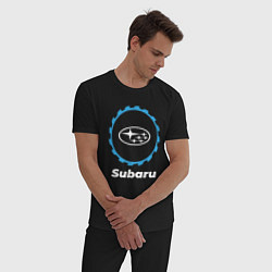 Пижама хлопковая мужская Subaru в стиле Top Gear, цвет: черный — фото 2