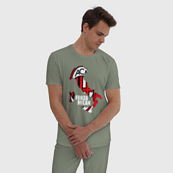 Пижама хлопковая мужская Forza Milan, цвет: авокадо — фото 2