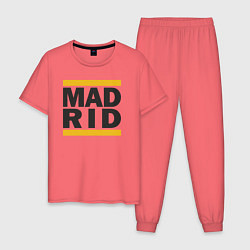 Пижама хлопковая мужская Run Real Madrid, цвет: коралловый