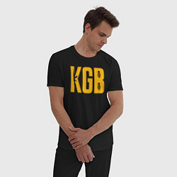 Пижама хлопковая мужская KGB, цвет: черный — фото 2