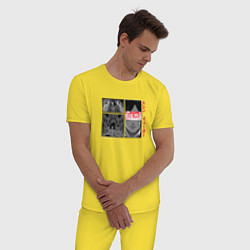 Пижама хлопковая мужская Эрен Йегер: Атака титанов, цвет: желтый — фото 2