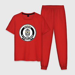 Пижама хлопковая мужская Juventus club, цвет: красный