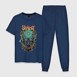 Пижама хлопковая мужская Ктулху slipknot, цвет: тёмно-синий