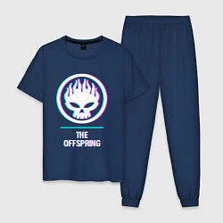 Пижама хлопковая мужская The Offspring glitch rock, цвет: тёмно-синий