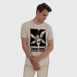 Пижама хлопковая мужская LP Hybrid Theory, цвет: миндальный — фото 2