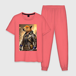 Мужская пижама Cool capybara - steampunk - neural network