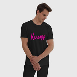 Пижама хлопковая мужская Kenergy, цвет: черный — фото 2