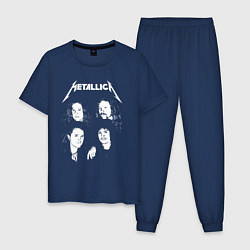 Пижама хлопковая мужская Metallica band, цвет: тёмно-синий