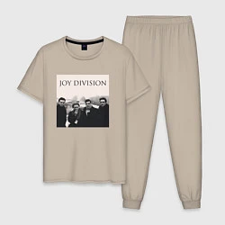 Пижама хлопковая мужская Тру фанат Joy Division, цвет: миндальный
