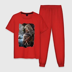 Пижама хлопковая мужская Assassins Creed Mirage Асасин Крид Мираж, цвет: красный