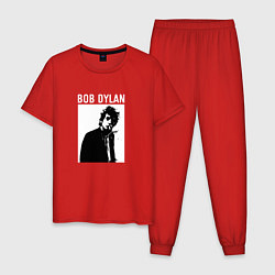 Пижама хлопковая мужская Tribute to Bob Dylan, цвет: красный