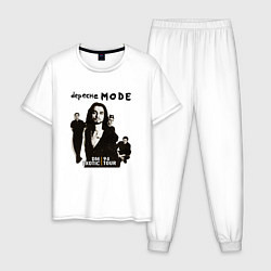 Пижама хлопковая мужская Depeche Mode - Exotic Tour 1994 Band, цвет: белый