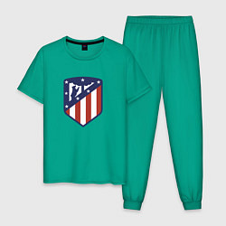 Пижама хлопковая мужская Atletico Madrid FC, цвет: зеленый