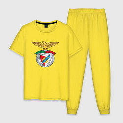 Пижама хлопковая мужская Benfica club, цвет: желтый