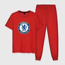 Пижама хлопковая мужская Chelsea fc sport, цвет: красный