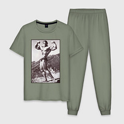 Пижама хлопковая мужская Mister Arnold, цвет: авокадо