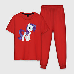 Пижама хлопковая мужская Рарити из My Little Pony в кино, цвет: красный