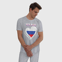 Пижама хлопковая мужская 123 регион Краснодарский край, цвет: меланж — фото 2