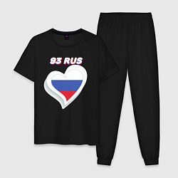 Пижама хлопковая мужская 93 регион Краснодарский край, цвет: черный