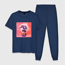 Пижама хлопковая мужская Помни в тупике Удивительный цифровой цирк, цвет: тёмно-синий