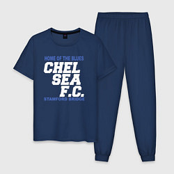 Пижама хлопковая мужская Chelsea Stamford Bridge, цвет: тёмно-синий