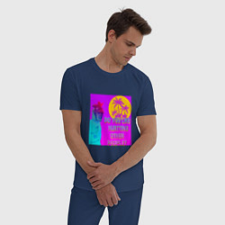 Пижама хлопковая мужская HotLine San Andreas, цвет: тёмно-синий — фото 2