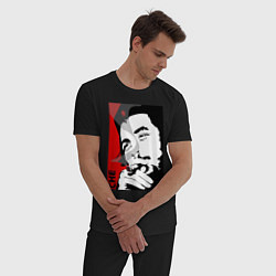 Пижама хлопковая мужская Эрнесто Че - Гевара, цвет: черный — фото 2