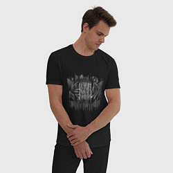 Пижама хлопковая мужская Slipknot in Black Metal Style, цвет: черный — фото 2