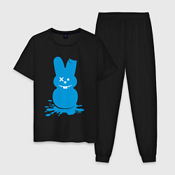 Пижама хлопковая мужская Blue bunny, цвет: черный