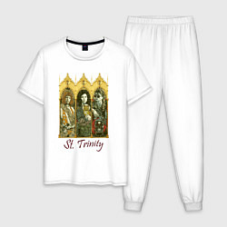 Пижама хлопковая мужская St trinity, цвет: белый