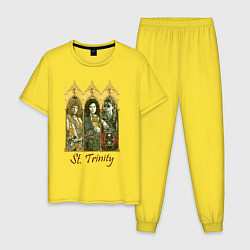Пижама хлопковая мужская St trinity, цвет: желтый