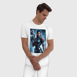 Пижама хлопковая мужская Mass Effect -N7 armor, цвет: белый — фото 2
