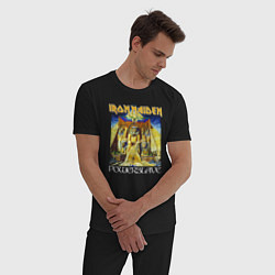 Пижама хлопковая мужская Iron Maiden Powerslave, цвет: черный — фото 2