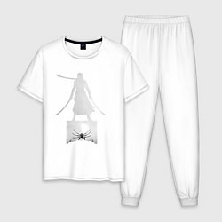 Пижама хлопковая мужская Зоро Ророноа ашура, цвет: белый